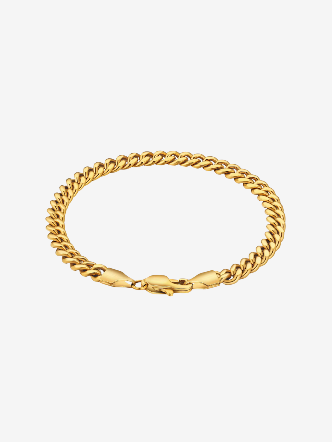 Elegant men’s gold chain link bracelet with polished finish
