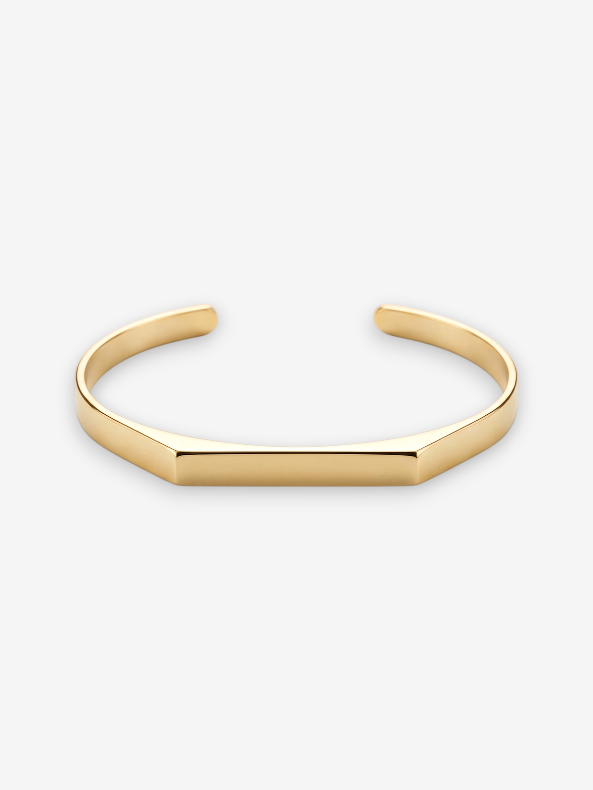 LOUVOND Renzo armband van goudkleurig roestvrij staal met een minimalistisch en hoekig design voor dagelijks gebruik.